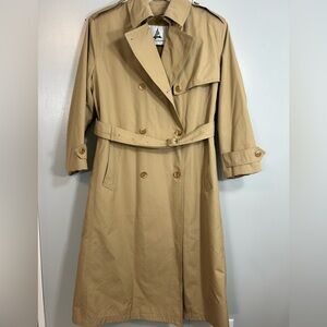 Mistyharbor Original Classic Tan Trench Coat Petite Size 12